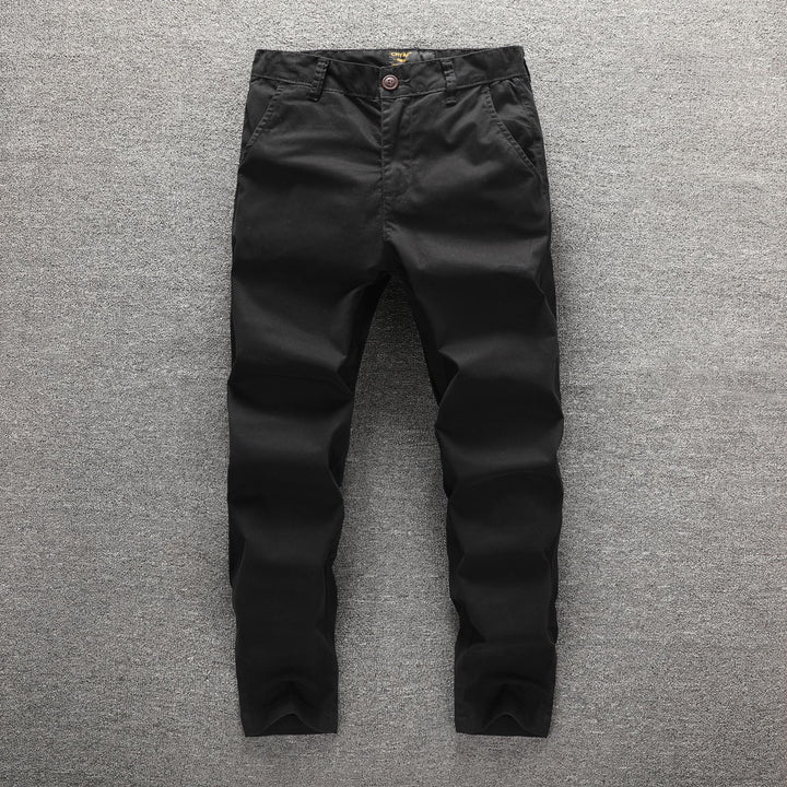 Herren Twill-Hose im Camouflage-Muster mit geradem Schnitt und Gürtelschlaufen Echoarchiv