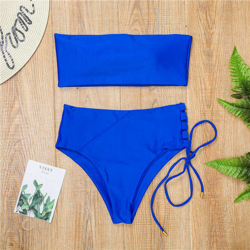 Damen Bandeau-Bikini mit hohem Taillenbund Echo Archiv