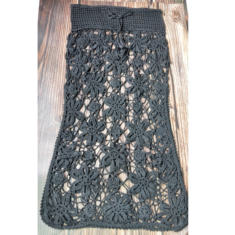 Damen Häkel-Rock mit floralen Mustern und elastischem Bund Echo Archiv