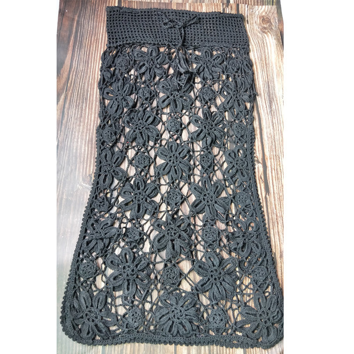 Damen Häkel-Rock mit floralen Mustern und elastischem Bund Echo Archiv