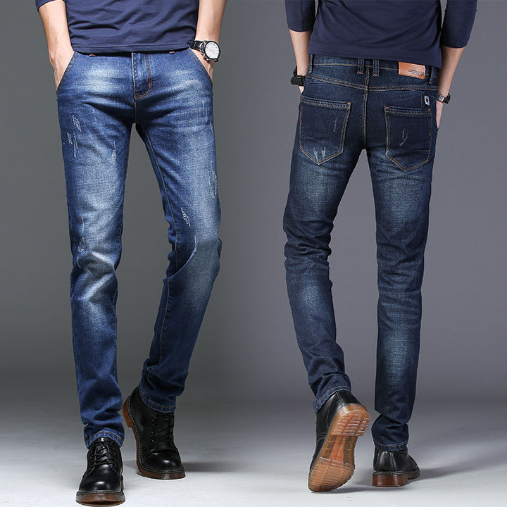 Herren Slim-Fit Jeans mit modischen Distressed-Details Echoarchiv
