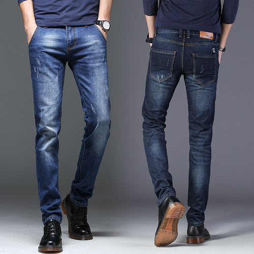 Herren Slim-Fit Jeans mit modischen Distressed-Details Echoarchiv