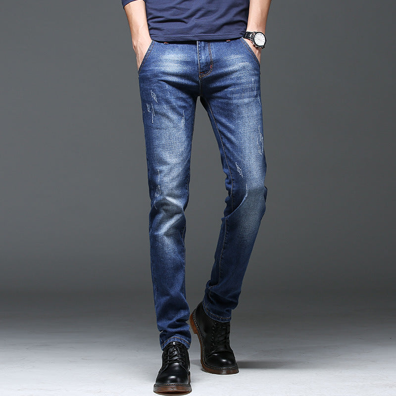 Herren Slim-Fit Jeans mit modischen Distressed-Details Echoarchiv