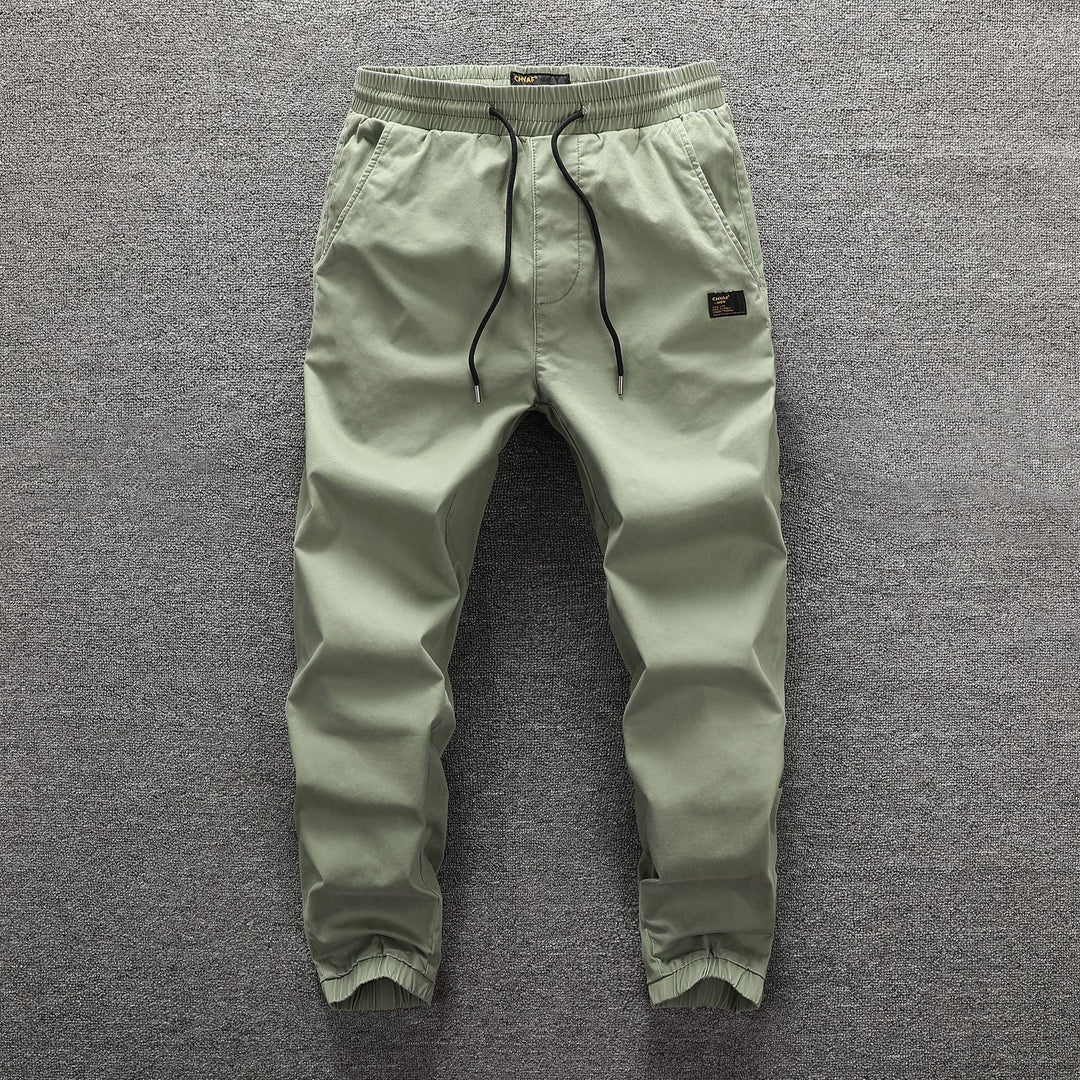 Herren Cargohose im Camouflage-Look mit elastischem Bund und Kordelzug Echoarchiv