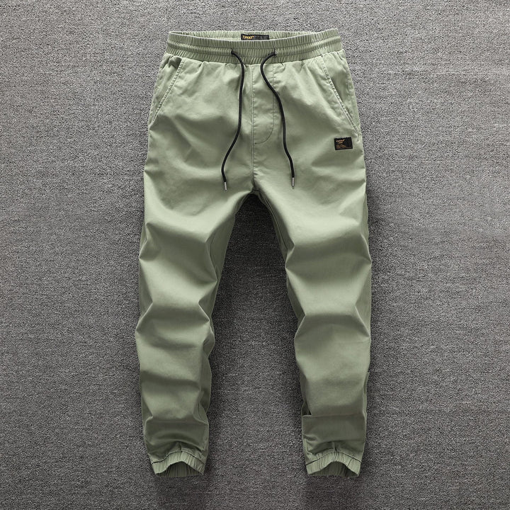 Herren Cargohose im Camouflage-Look mit elastischem Bund und Kordelzug Echoarchiv