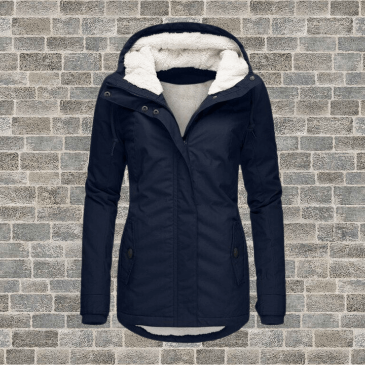 Damen Lange Winterjacke mit luxuriösem Pelzfutter – Avérine