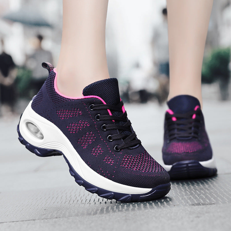 Damen nan atmungsaktiver Stricksneaker mit Luftpolster und Plateau-Sohle Echo Archiv