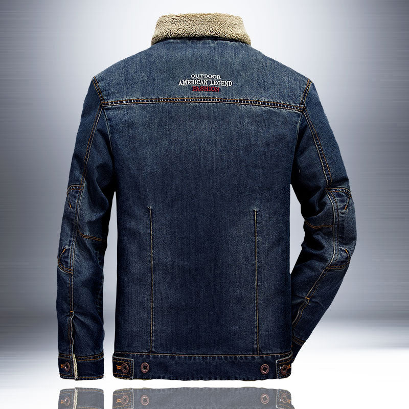 Herren Modische Denimjacke mit Teddyfutter Echo Archiv