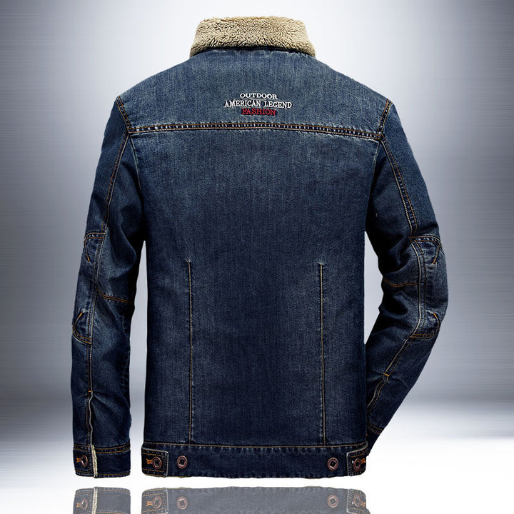 Herren Modische Denimjacke mit Teddyfutter Echo Archiv