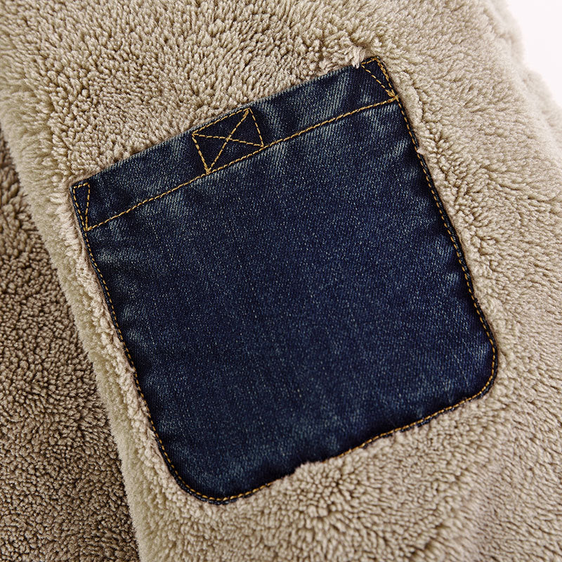 Herren Modische Denimjacke mit Teddyfutter Echo Archiv