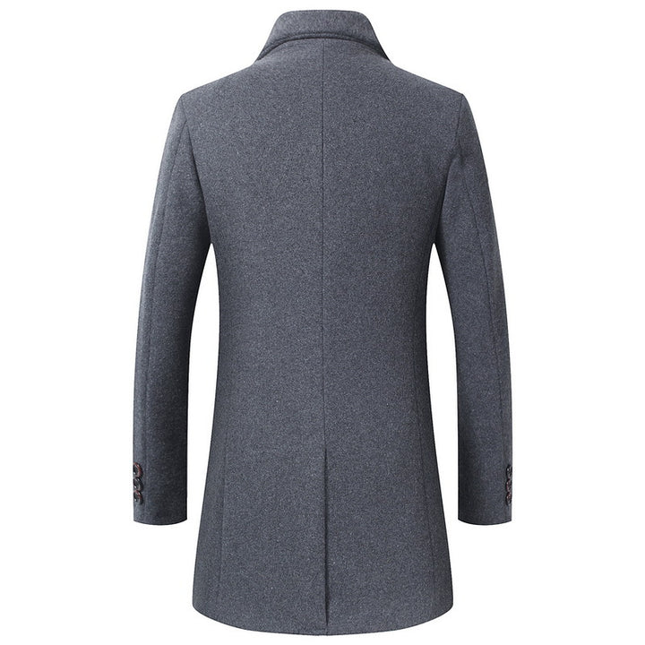 Herren Longline Wollmix-Übermantel mit schlankem Revers und leichter Thermofütterung Echoarchiv