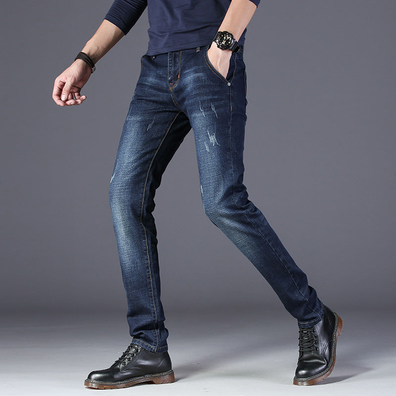 Herren Slim-Fit Jeans mit modischen Distressed-Details Echoarchiv