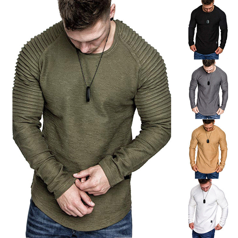 Herren Langarmshirt mit innovativem Rippdesign und modernem Schnitt Echoarchiv