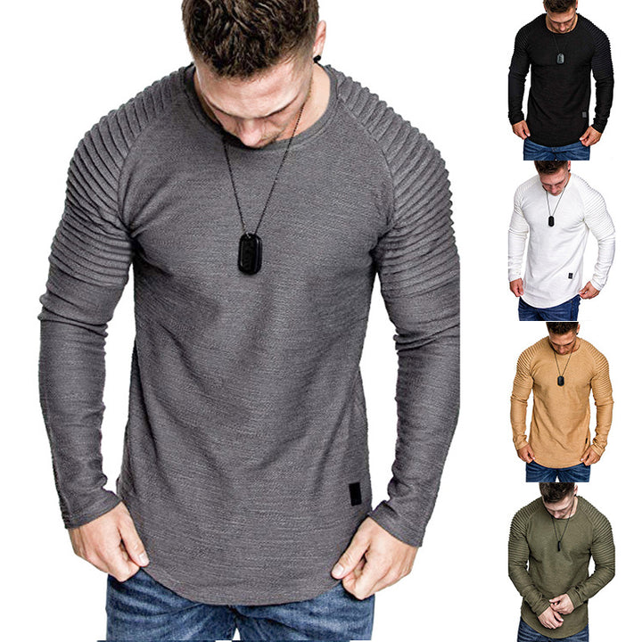 Herren Langarmshirt mit innovativem Rippdesign und modernem Schnitt Echoarchiv