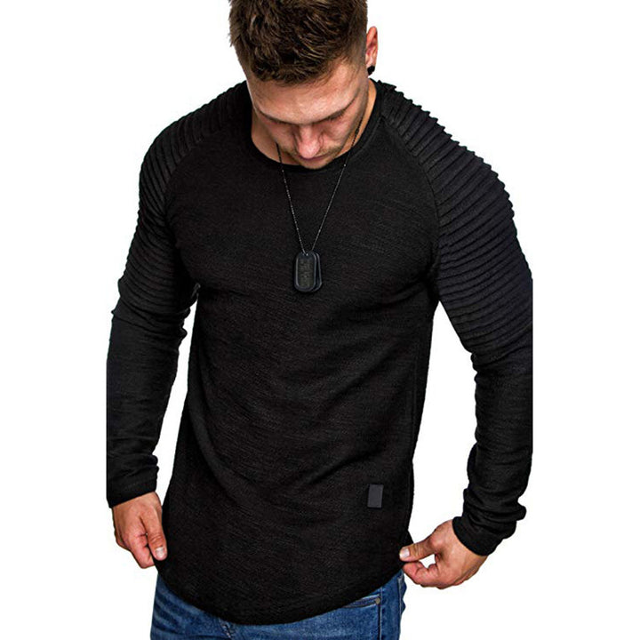 Herren Langarmshirt mit innovativem Rippdesign und modernem Schnitt Echoarchiv