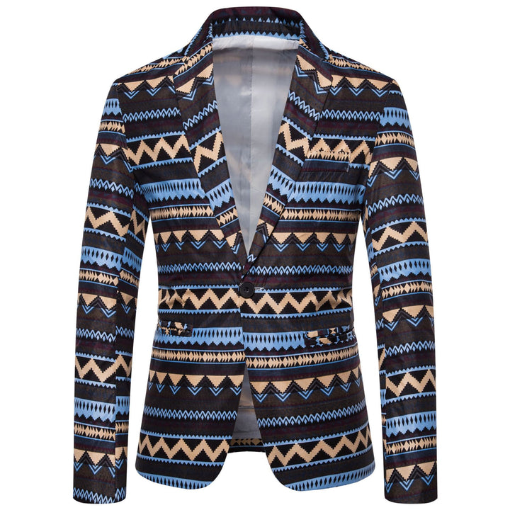 Herren Blazer mit modernem Ethno-Muster und komfortabler Passform Echoarchiv