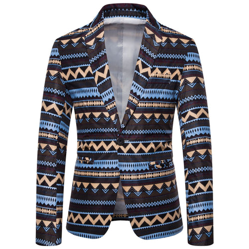 Herren Blazer mit modernem Ethno-Muster und komfortabler Passform Echoarchiv