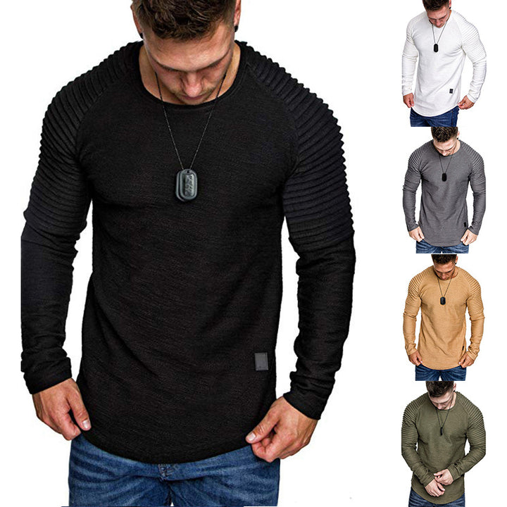 Herren Langarmshirt mit innovativem Rippdesign und modernem Schnitt Echoarchiv