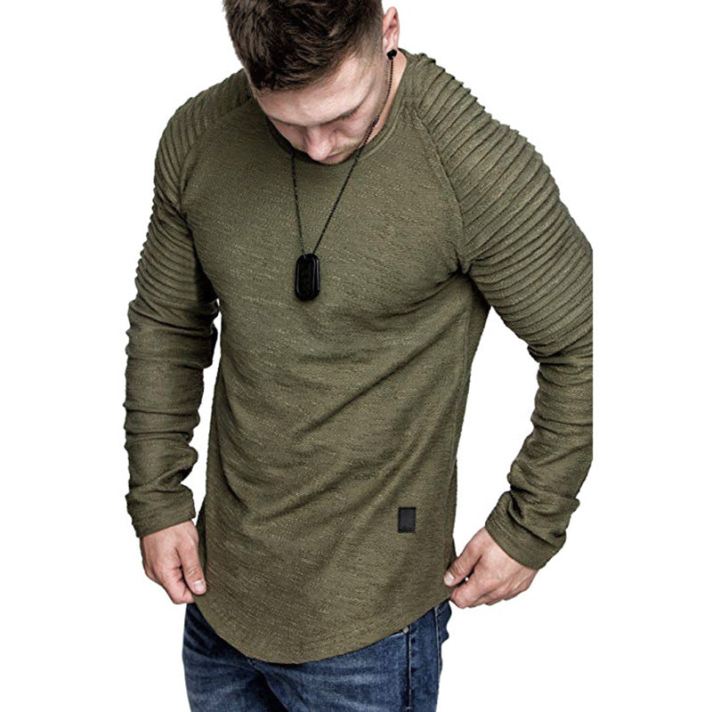 Herren Langarmshirt mit innovativem Rippdesign und modernem Schnitt Echoarchiv
