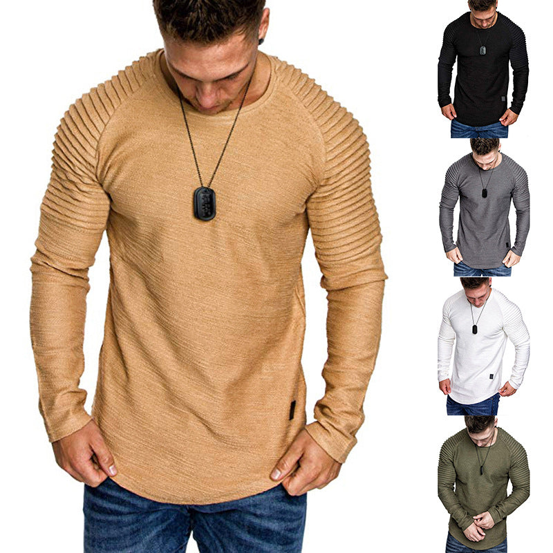 Herren Langarmshirt mit innovativem Rippdesign und modernem Schnitt Echoarchiv