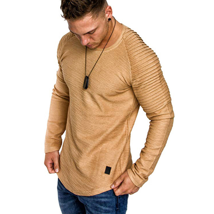 Herren Langarmshirt mit innovativem Rippdesign und modernem Schnitt Echoarchiv