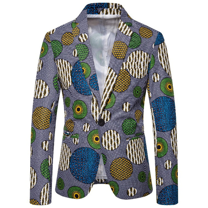 Herren Blazer mit einzigartigem afrikanischen Muster und modernem Schnitt Echoarchiv