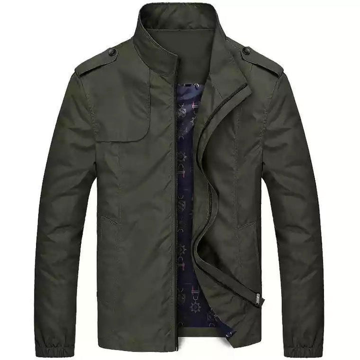 Herren Leichter Fieldblouson im Slim-Fit mit Stehkragen und Schulterklappen Echoarchiv