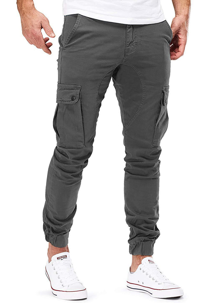 Herren Cargo-Hose mit elastischen Bündchen und multifunktionalen Taschen Echoarchiv