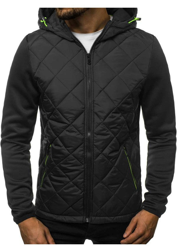 Herren gesteppte Funktionsjacke mit hohem Kragen und praktischen Taschen Echoarchiv