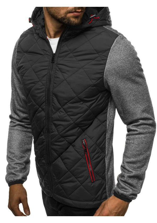 Herren gesteppte Funktionsjacke mit hohem Kragen und praktischen Taschen Echoarchiv