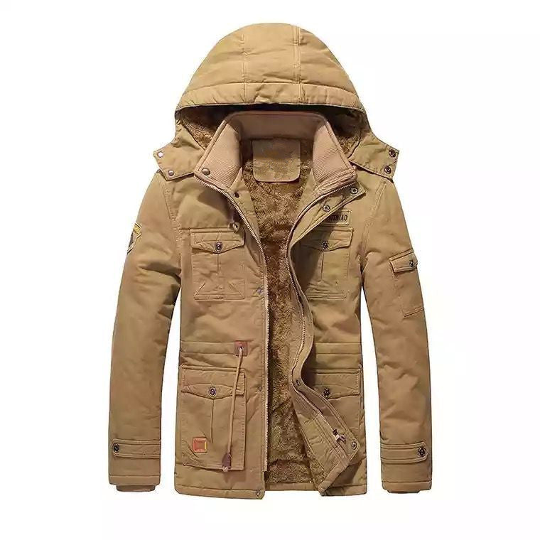Herren Field-Parka mit Teddyfutter, Kapuze und Mehrzwecktaschen Echoarchiv
