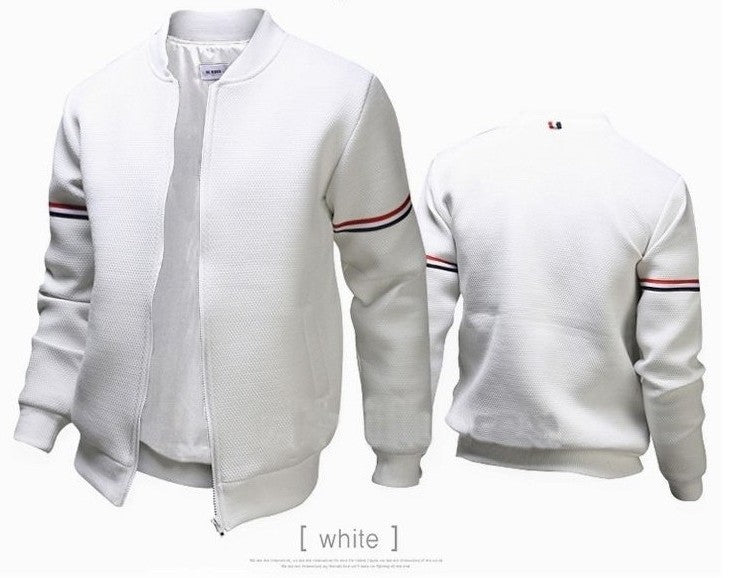 Herren urbaner Sweatjacke mit kontrastierenden Streifen und bequemen Schnitt Echoarchiv
