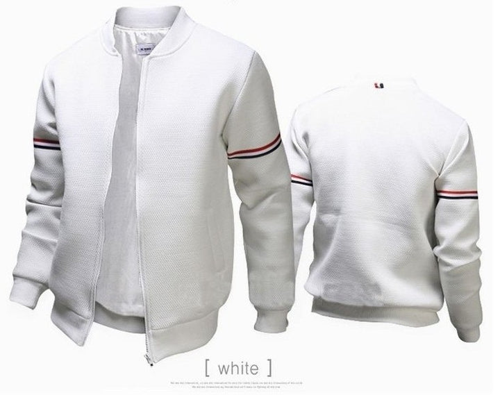 Herren urbaner Sweatjacke mit kontrastierenden Streifen und bequemen Schnitt Echoarchiv