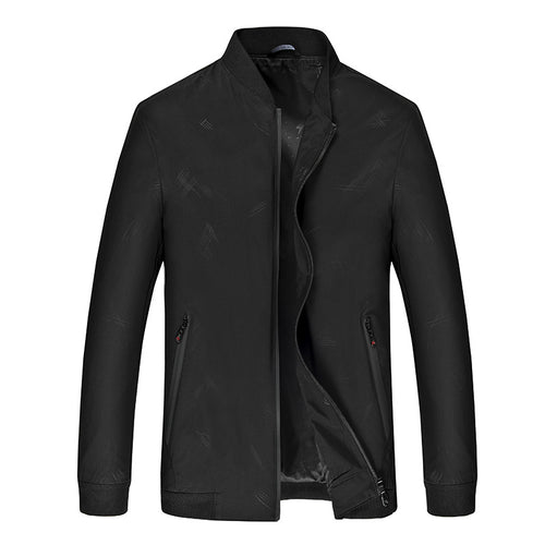 Herren Leichter Zip-Blouson mit Strukturprint, wasserabweisender Oberfläche und Rippbündchen Echo Archiv