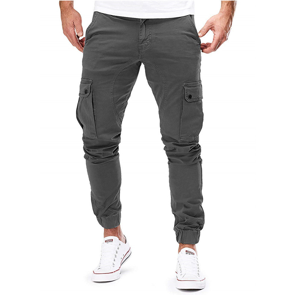 Herren Cargo-Hose mit elastischen Bündchen und multifunktionalen Taschen Echoarchiv