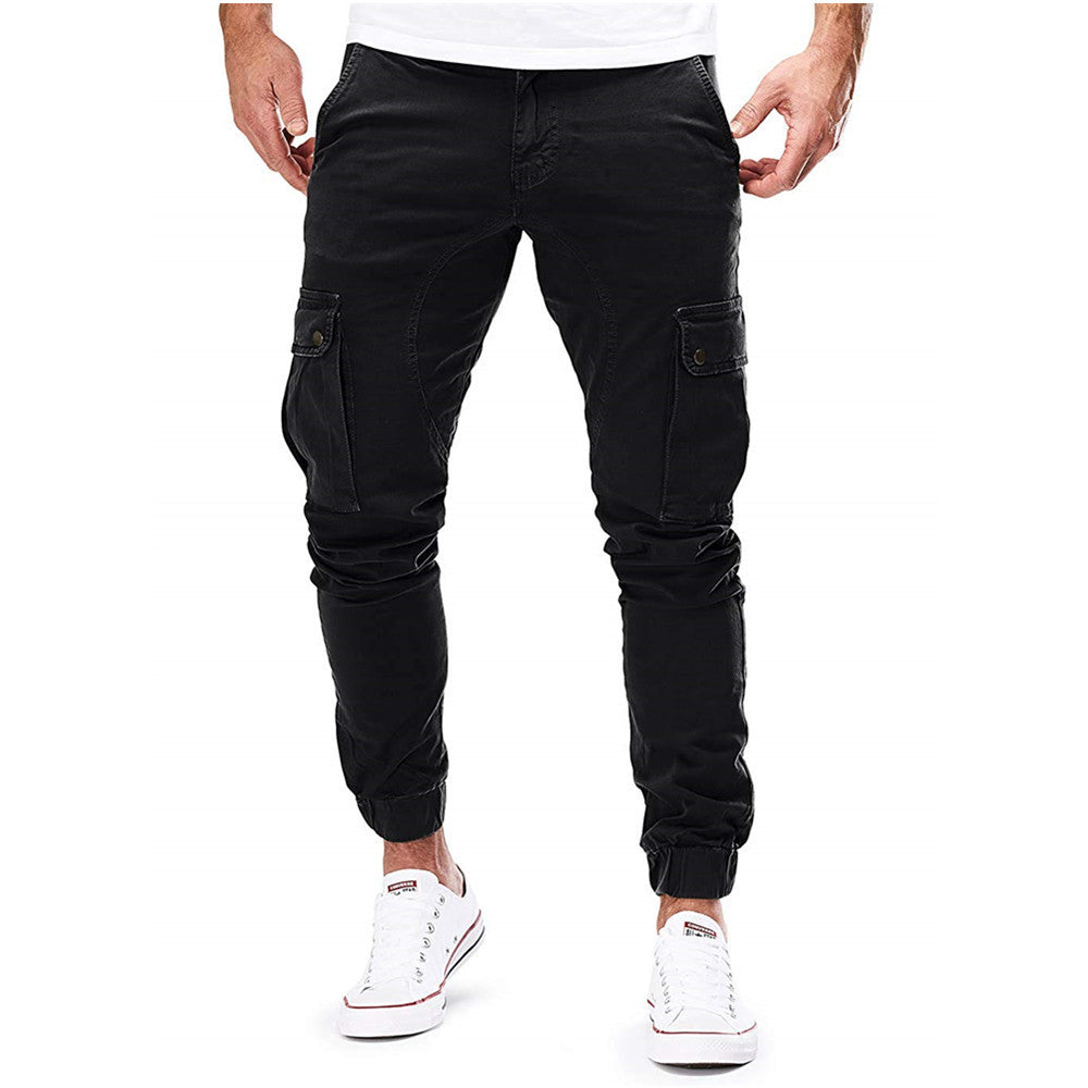 Herren Cargo-Hose mit elastischen Bündchen und multifunktionalen Taschen Echoarchiv