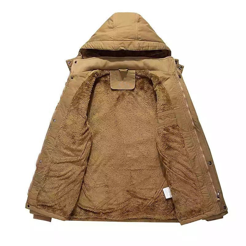 Herren Field-Parka mit Teddyfutter, Kapuze und Mehrzwecktaschen Echoarchiv