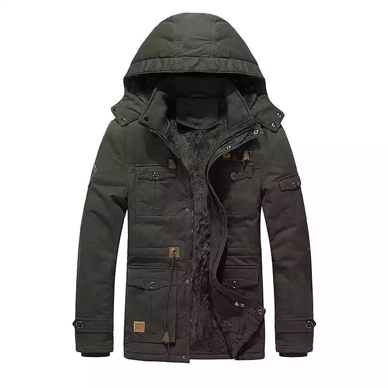 Herren Field-Parka mit Teddyfutter, Kapuze und Mehrzwecktaschen Echoarchiv