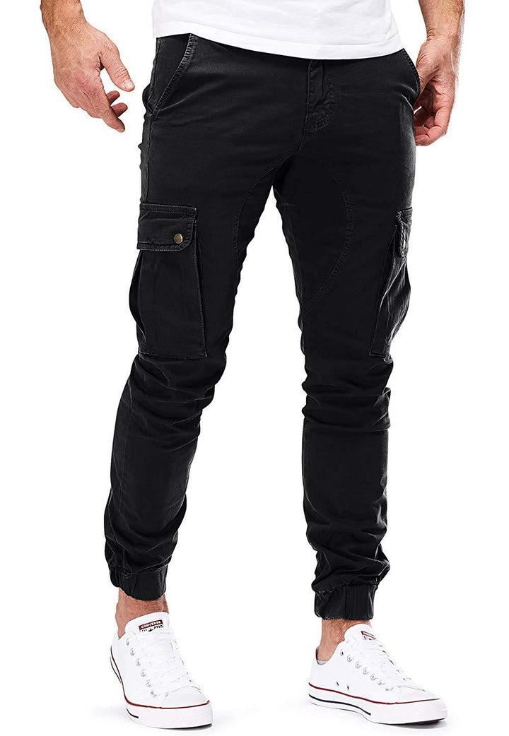 Herren Cargo-Hose mit elastischen Bündchen und multifunktionalen Taschen Echoarchiv