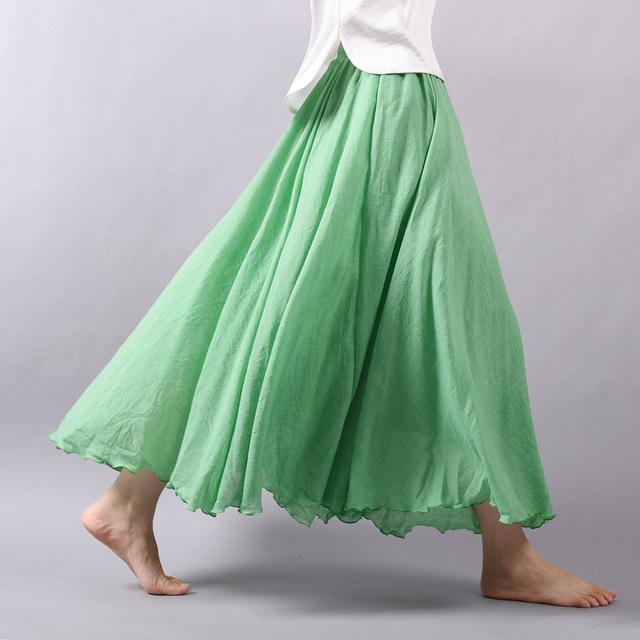 Echoarchiv | Lässig Fallender Boho Maxi Rock für Damen