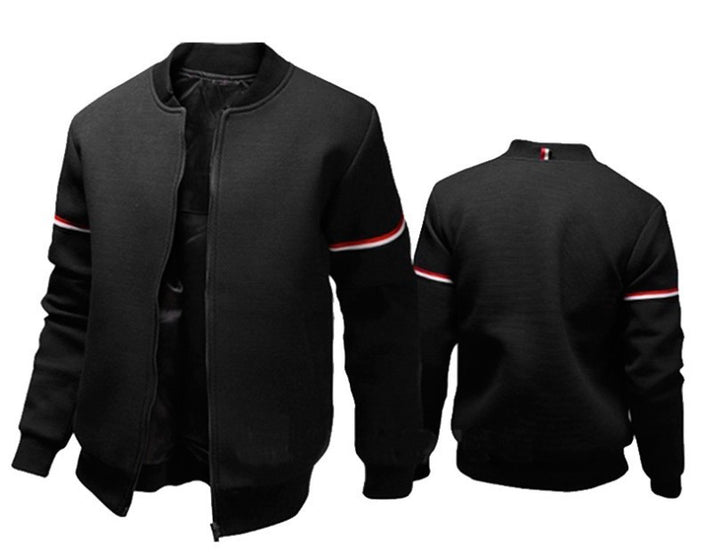 Herren urbaner Sweatjacke mit kontrastierenden Streifen und bequemen Schnitt Echoarchiv