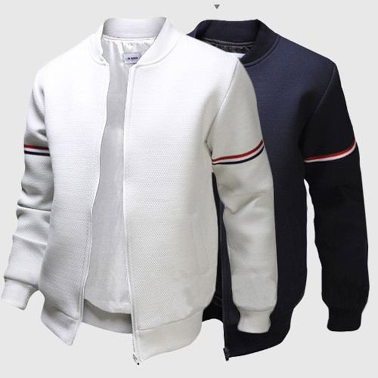Herren urbaner Sweatjacke mit kontrastierenden Streifen und bequemen Schnitt Echoarchiv
