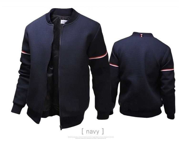 Herren urbaner Sweatjacke mit kontrastierenden Streifen und bequemen Schnitt Echoarchiv