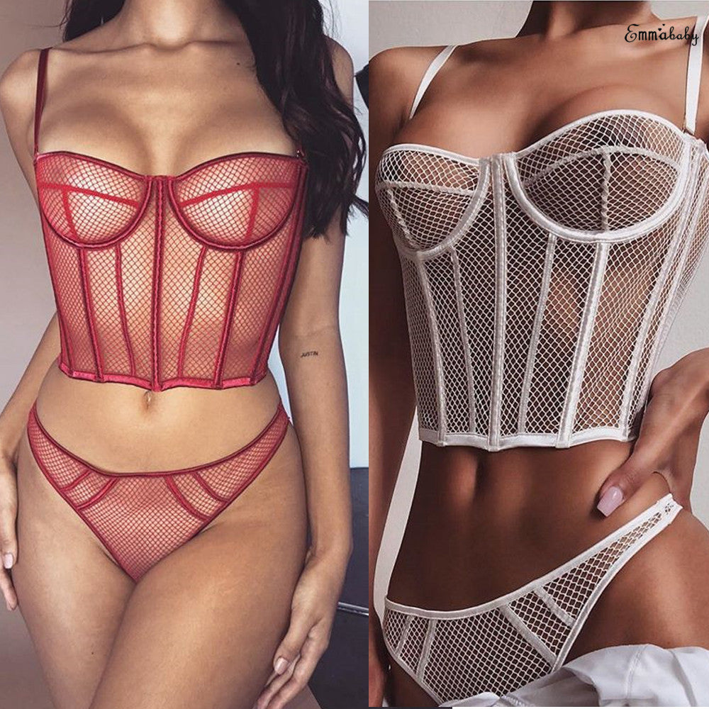 Damen Netz-Bustier mit Corsage-Design und verführerischen Details Echo Archiv