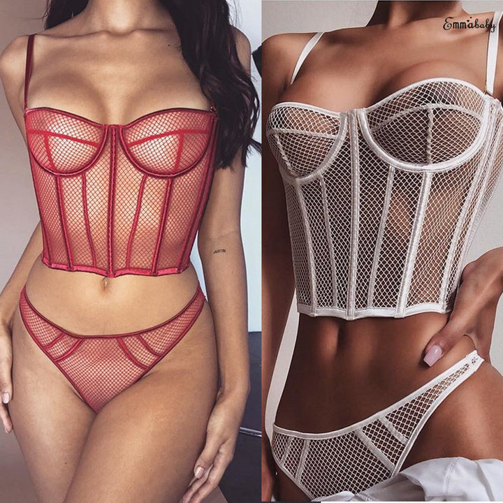 Damen Netz-Bustier mit Corsage-Design und verführerischen Details Echo Archiv