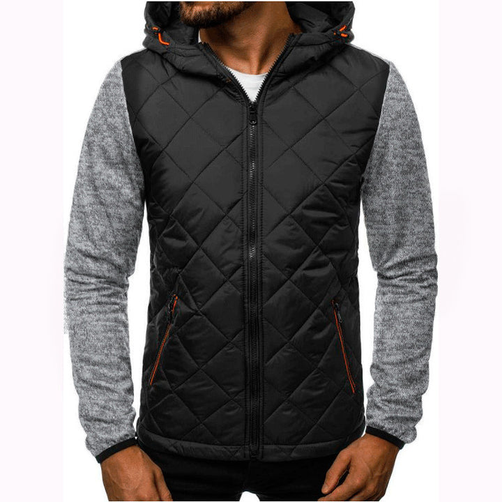 Herren gesteppte Funktionsjacke mit hohem Kragen und praktischen Taschen Echoarchiv
