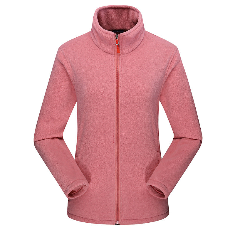 Damen Taillierte Fleecejacke mit Stehkragen und durchgehendem Reißverschluss Echoarchiv