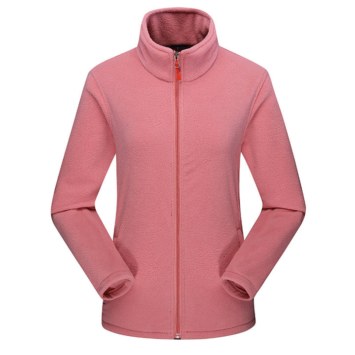 Damen Taillierte Fleecejacke mit Stehkragen und durchgehendem Reißverschluss Echoarchiv