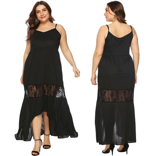Damen Maxikleid mit Spitzenakzenten Echo Archiv