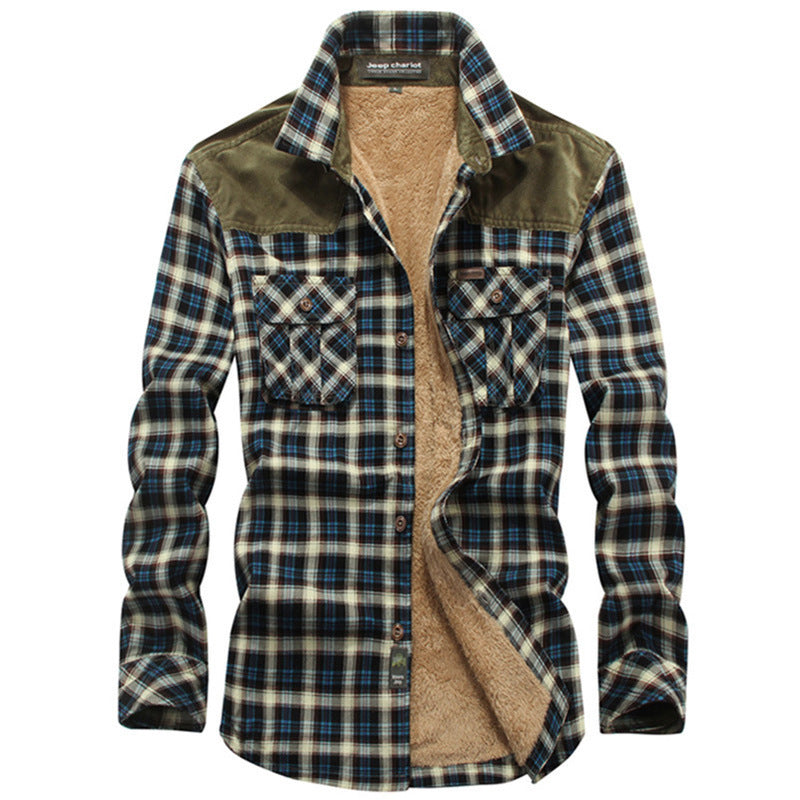 Herren Fleecegefütterte Hemdjacke Echo Archiv